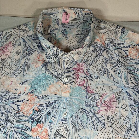 Tommy Bahama Men's Big & Tall Bahama Coast Glow Palms IslandZone Camp Shirt 4XLB - Picture 3 of 12